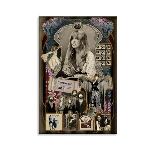 ZTEEHBJVP Fleetwood Poster Mac Music Vintage Collage Rock Band Für Zimmer, Ästhetische Leinwand-Wandkunst, Schlafzimmer-Dekor Poster 12x18inch(30x45cm) von ZTEEHBJVP