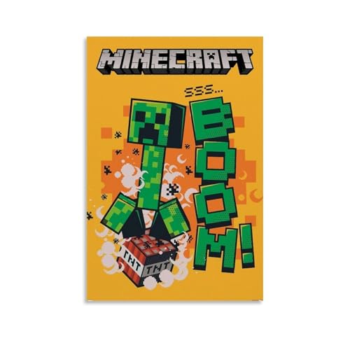 ZTEEHBJVP Minecraft Movie Poster Vintage Comic Game Für Zimmer, Ästhetische Leinwand-Wandkunst, Schlafzimmer-Dekor Poster 12x18inch(30x45cm) von ZTEEHBJVP