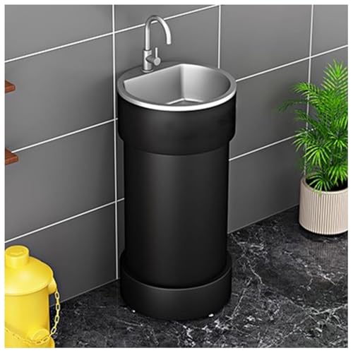 Badmöbel Set Waschbeckenunterschrank, Badezimmer Waschbecken Gäste-WC Waschtisch, Industrieller Stil Badezimmerschrank Waschplatz Standwaschtisch Waschtischunterschrank E, Without Mirror von ZTGL