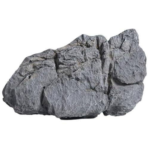 Künstlicher Gartenfelsen Abdeckfelsen, Kunststein-Simulationsfelsen, PU-Schaum Kunstfelsen Landschaftsbau Sandstein Felsen Realistische Gefälschte Fels für Gartendekoration Gray, 37×14×24cm von ZTGL