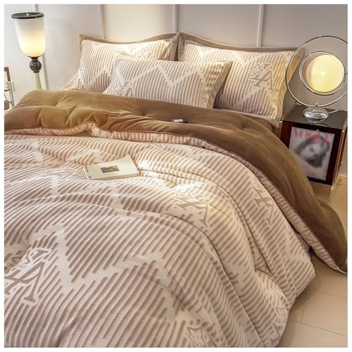 Winter Steppdecke, Dicke Bettdecke, Winter Dickes Warm Samt Kern, Flauschige Warme Bettdecke, Doppelseitige Plüsch Winterdecke, Verdicken Bettwäsche Weiche Mikrofaser Bettdecke F, 180*220cm/4kg Winter Steppdecke, Dicke Bettdecke, Winter Dickes Warm Samt Kern, Flauschige Warme Bettdecke, Doppelseitige Plüsch Winterdecke, Verdicken Bettwäsche Weiche Mikrofaser Bettdecke F, 180*220cm/4kg von ZTGL