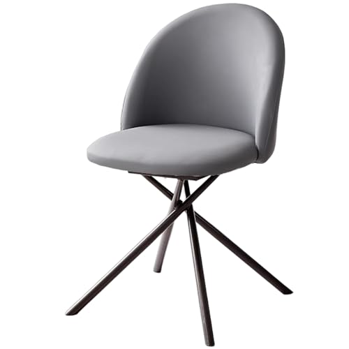 ZTGL 1/2/4/6 Stück 360° Drehbare Esszimmerstühle, Drehstuhl Küchenstuhl Polsterstuhl mit Rückenlehne, Metallbeine, Gepolsterte Stühle für Zuhause Büro Wohnzimmer, bis 100 kg Gray,1Pcs von ZTGL