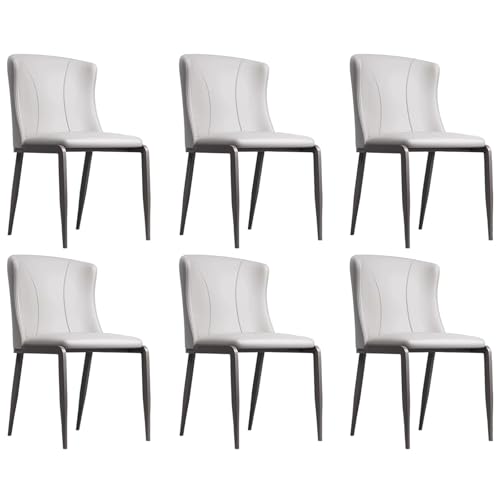 ZTGL 1er/2er/4er/6er Set Esszimmerstühle Kunstleder, Küchenstühle Wohnzimmerstuhl Empfangstühle mit Rückenlehne Metallbeine, Ergonomischer Polsterstuhl für Esszimmer Wohnzimmer Beige, 6Pcs ZTGL 1er/2er/4er/6er Set Esszimmerstühle Kunstleder, Küchenstühle Wohnzimmerstuhl Empfangstühle mit Rückenlehne Metallbeine, Ergonomischer Polsterstuhl für Esszimmer Wohnzimmer Beige, 6Pcs von ZTGL