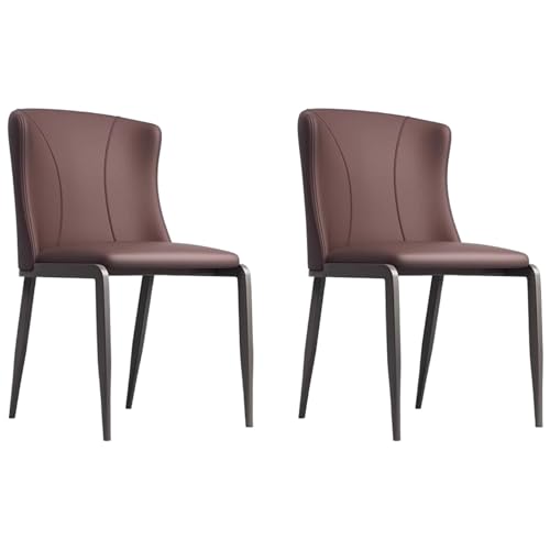 ZTGL 1er/2er/4er/6er Set Esszimmerstühle Kunstleder, Küchenstühle Wohnzimmerstuhl Empfangstühle mit Rückenlehne Metallbeine, Ergonomischer Polsterstuhl für Esszimmer Wohnzimmer Brown, 2Pcs ZTGL 1er/2er/4er/6er Set Esszimmerstühle Kunstleder, Küchenstühle Wohnzimmerstuhl Empfangstühle mit Rückenlehne Metallbeine, Ergonomischer Polsterstuhl für Esszimmer Wohnzimmer Brown, 2Pcs von ZTGL