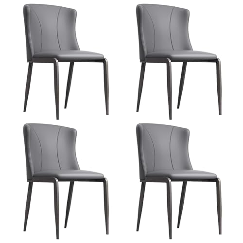 ZTGL 1er/2er/4er/6er Set Esszimmerstühle Kunstleder, Küchenstühle Wohnzimmerstuhl Empfangstühle mit Rückenlehne Metallbeine, Ergonomischer Polsterstuhl für Esszimmer Wohnzimmer Dark Grey, 4Pcs ZTGL 1er/2er/4er/6er Set Esszimmerstühle Kunstleder, Küchenstühle Wohnzimmerstuhl Empfangstühle mit Rückenlehne Metallbeine, Ergonomischer Polsterstuhl für Esszimmer Wohnzimmer Dark Grey, 4Pcs von ZTGL