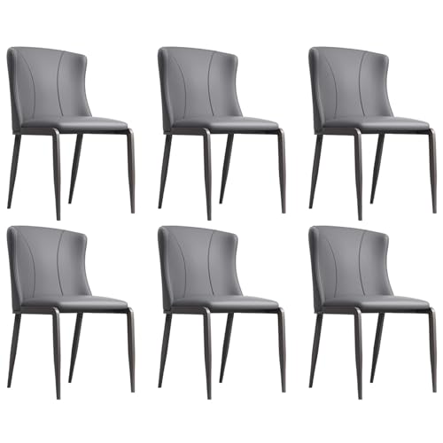 ZTGL 1er/2er/4er/6er Set Esszimmerstühle Kunstleder, Küchenstühle Wohnzimmerstuhl Empfangstühle mit Rückenlehne Metallbeine, Ergonomischer Polsterstuhl für Esszimmer Wohnzimmer Dark Grey, 6Pcs ZTGL 1er/2er/4er/6er Set Esszimmerstühle Kunstleder, Küchenstühle Wohnzimmerstuhl Empfangstühle mit Rückenlehne Metallbeine, Ergonomischer Polsterstuhl für Esszimmer Wohnzimmer Dark Grey, 6Pcs von ZTGL