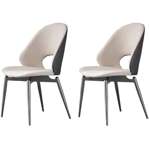 ZTGL 360° Drehbare Esszimmerstühle mit Rückenlehne, Kunstleder Drehstuhl Küchenstuhl mit Metallbeine, Ergonomischer Stuhl, Polsterstuhl Lehnstuhl, für Esszimmer Wohnzimmer Küche Beige,2Pcs von ZTGL