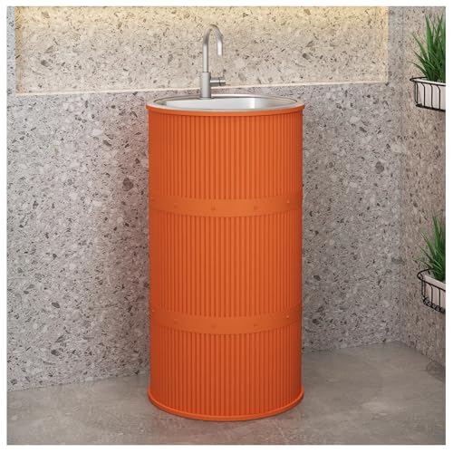 ZTGL Badezimmer Waschtische, Bodenstehender Waschtisch Badezimmermöbel Set mit Waschbecken, Modern Industrial Waschplatz Toilette Waschbeckenunterschrank mit Edelstahlspüle E,Without Storage ZTGL Badezimmer Waschtische, Bodenstehender Waschtisch Badezimmermöbel Set mit Waschbecken, Modern Industrial Waschplatz Toilette Waschbeckenunterschrank mit Edelstahlspüle E,Without Storage von ZTGL