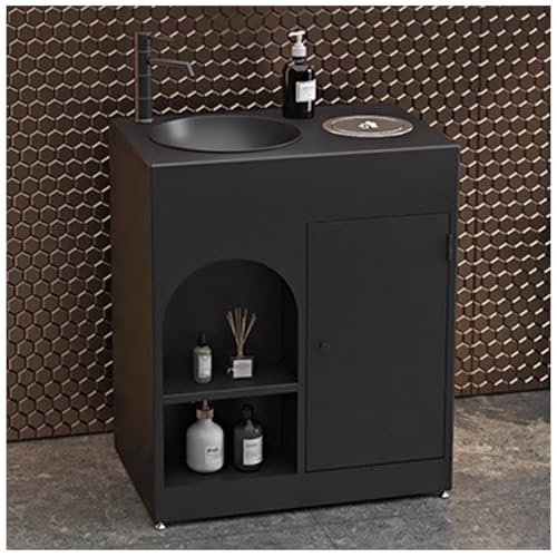 ZTGL Badmöbel-Set Waschbecken-Unterschrank Eisenkunst Badezimmer Waschtisch Badezimmermöbel mit Waschbecken Industrieller Waschbeckenunterschrank mit Wasserhahn & Ablagefach B, Without Mirror ZTGL Badmöbel-Set Waschbecken-Unterschrank Eisenkunst Badezimmer Waschtisch Badezimmermöbel mit Waschbecken Industrieller Waschbeckenunterschrank mit Wasserhahn & Ablagefach B, Without Mirror von ZTGL