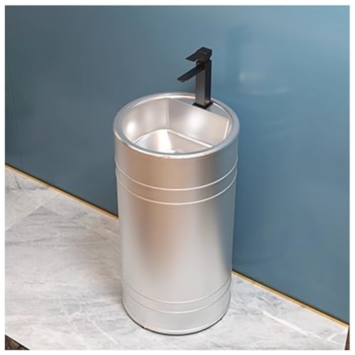 ZTGL Badmöbel Set mit Waschbecken Badezimmermöbel Gäste WC Waschbecken Waschplatz Waschbeckenunterschrank Waschtisch Runde Badschrank Standschrank Waschtischunterschrank D, Without Storage von ZTGL