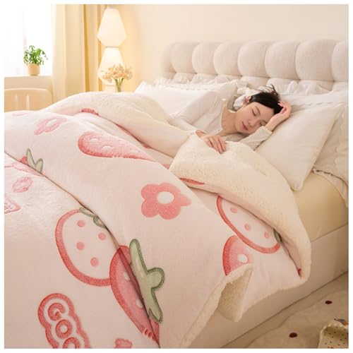 ZTGL Dicke, Warme Lammkaschmir Steppdecke für den Winter, Flauschige Bettdecken aus Lammsamt, Winter Plüsch Decke, Bettdecke 4 Jahreszeiten, Doppelseitige Dicke Warm Steppdecken G,150×200cm/2.5kg ZTGL Dicke, Warme Lammkaschmir Steppdecke für den Winter, Flauschige Bettdecken aus Lammsamt, Winter Plüsch Decke, Bettdecke 4 Jahreszeiten, Doppelseitige Dicke Warm Steppdecken G,150×200cm/2.5kg von ZTGL