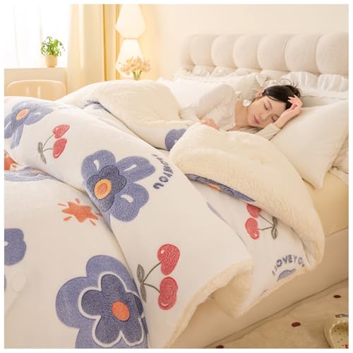 ZTGL Dicke, Warme Lammkaschmir Steppdecke für den Winter, Flauschige Bettdecken aus Lammsamt, Winter Plüsch Decke, Bettdecke 4 Jahreszeiten, Doppelseitige Dicke Warm Steppdecken I, 200×230cm/5kg ZTGL Dicke, Warme Lammkaschmir Steppdecke für den Winter, Flauschige Bettdecken aus Lammsamt, Winter Plüsch Decke, Bettdecke 4 Jahreszeiten, Doppelseitige Dicke Warm Steppdecken I, 200×230cm/5kg von ZTGL