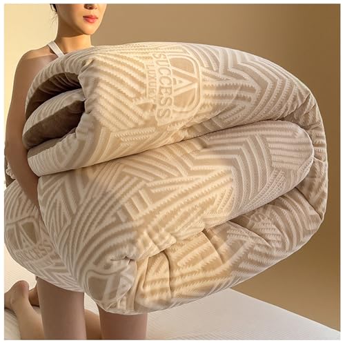 ZTGL Dicke Bettdecke Winter, Doppelseitige Weiche Warme Plüsch Decke, Flauschig Verdicken Samt Steppdecken, Winterwarm, Dicker Bettwäsche Mikrofaser Daunendecke für den Winter D, 180 * 220cm/4kg ZTGL Dicke Bettdecke Winter, Doppelseitige Weiche Warme Plüsch Decke, Flauschig Verdicken Samt Steppdecken, Winterwarm, Dicker Bettwäsche Mikrofaser Daunendecke für den Winter D, 180 * 220cm/4kg von ZTGL