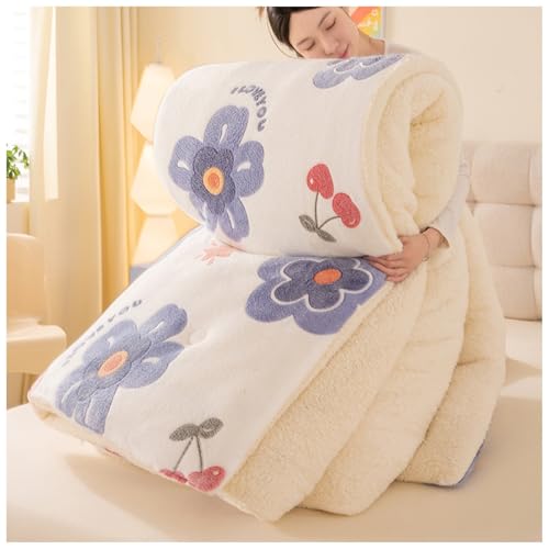 ZTGL Dicke Bettdecke Winter, Flauschige Lamm-Samt Winter-Steppdecke, Winterwarm, Warme Kaschmir Decke, Verdicktes Weiche Plüsch Bettdecke Bettwäsche Warme Lammsamt Steppdecken I, 220×240cm/5kg von ZTGL