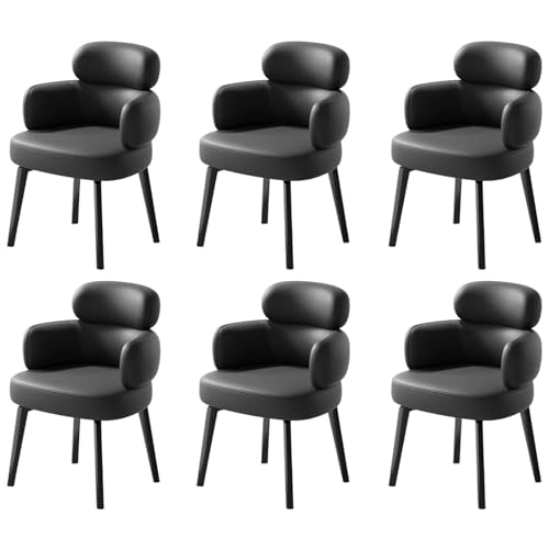 ZTGL Drehbare Esszimmerstühle mit Armlehne, Küchenstuhl, Polsterstuhl, Moderne Esszimmerstuhl Ergonomisch mit Rückenlehne, Drehstuhl Esszimmer für Küche, Wohnzimmer, Schlafzimmer Black, 6Pcs ZTGL Drehbare Esszimmerstühle mit Armlehne, Küchenstuhl, Polsterstuhl, Moderne Esszimmerstuhl Ergonomisch mit Rückenlehne, Drehstuhl Esszimmer für Küche, Wohnzimmer, Schlafzimmer Black, 6Pcs von ZTGL
