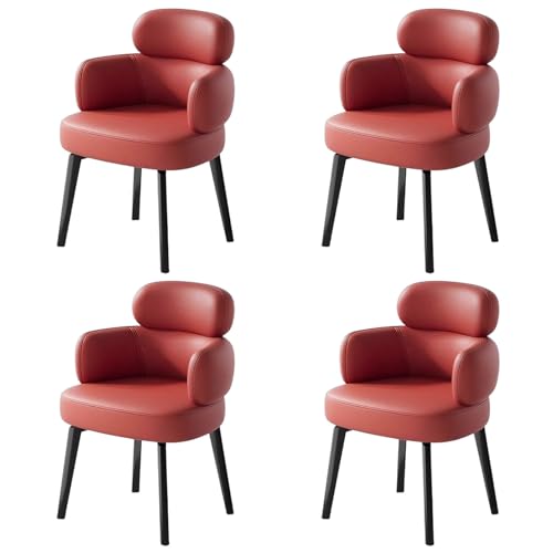ZTGL Drehbare Esszimmerstühle mit Armlehne, Küchenstuhl, Polsterstuhl, Moderne Esszimmerstuhl Ergonomisch mit Rückenlehne, Drehstuhl Esszimmer für Küche, Wohnzimmer, Schlafzimmer Red, 4Pcs ZTGL Drehbare Esszimmerstühle mit Armlehne, Küchenstuhl, Polsterstuhl, Moderne Esszimmerstuhl Ergonomisch mit Rückenlehne, Drehstuhl Esszimmer für Küche, Wohnzimmer, Schlafzimmer Red, 4Pcs von ZTGL
