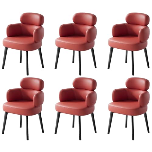 ZTGL Drehbare Esszimmerstühle mit Armlehne, Küchenstuhl, Polsterstuhl, Moderne Esszimmerstuhl Ergonomisch mit Rückenlehne, Drehstuhl Esszimmer für Küche, Wohnzimmer, Schlafzimmer Red, 6Pcs ZTGL Drehbare Esszimmerstühle mit Armlehne, Küchenstuhl, Polsterstuhl, Moderne Esszimmerstuhl Ergonomisch mit Rückenlehne, Drehstuhl Esszimmer für Küche, Wohnzimmer, Schlafzimmer Red, 6Pcs von ZTGL