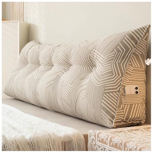 ZTGL Dreieckiges Kopfteil Keilkissen, Lesekissen Für Bett Und Sofa, Bequemes Lendenkissen Rückenkissen, Praktisches Seitenfach, Rückenlehne Kissen zum Sitzen im Bett für Erwachsene A,50 * 20 * 50cm ZTGL Dreieckiges Kopfteil Keilkissen, Lesekissen Für Bett Und Sofa, Bequemes Lendenkissen Rückenkissen, Praktisches Seitenfach, Rückenlehne Kissen zum Sitzen im Bett für Erwachsene A,50 * 20 * 50cm von ZTGL