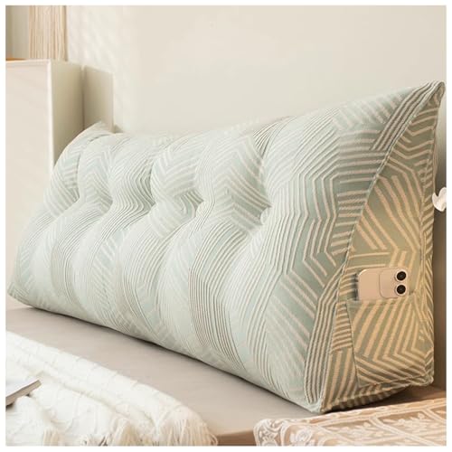ZTGL Dreieckiges Kopfteil Keilkissen, Lesekissen Für Bett Und Sofa, Bequemes Lendenkissen Rückenkissen, Praktisches Seitenfach, Rückenlehne Kissen zum Sitzen im Bett für Erwachsene D,50 * 20 * 50cm ZTGL Dreieckiges Kopfteil Keilkissen, Lesekissen Für Bett Und Sofa, Bequemes Lendenkissen Rückenkissen, Praktisches Seitenfach, Rückenlehne Kissen zum Sitzen im Bett für Erwachsene D,50 * 20 * 50cm von ZTGL
