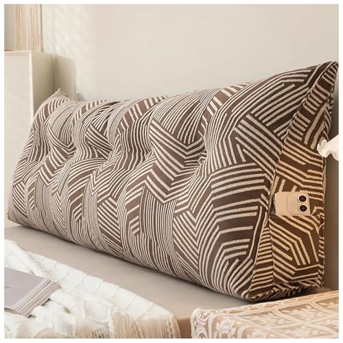 ZTGL Dreieckiges Kopfteil Keilkissen, Lesekissen Für Bett Und Sofa, Bequemes Lendenkissen Rückenkissen, Praktisches Seitenfach, Rückenlehne Kissen zum Sitzen im Bett für Erwachsene F,50 * 20 * 50cm ZTGL Dreieckiges Kopfteil Keilkissen, Lesekissen Für Bett Und Sofa, Bequemes Lendenkissen Rückenkissen, Praktisches Seitenfach, Rückenlehne Kissen zum Sitzen im Bett für Erwachsene F,50 * 20 * 50cm von ZTGL