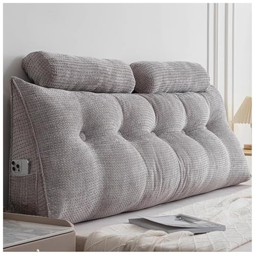 ZTGL Dreieckiges Kopfteilkissen mit Nackenstützkissen, Rückenlehne Kissen für Bett, Keilkissen Lesekissen mit praktischem Seitenfach, Bequemes Lang Rückenkissen mit Waschbarem Bezug A,80 * 50 * 20cm ZTGL Dreieckiges Kopfteilkissen mit Nackenstützkissen, Rückenlehne Kissen für Bett, Keilkissen Lesekissen mit praktischem Seitenfach, Bequemes Lang Rückenkissen mit Waschbarem Bezug A,80 * 50 * 20cm von ZTGL