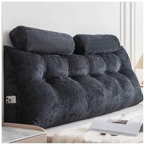 ZTGL Dreieckiges Kopfteilkissen mit Nackenstützkissen, Rückenlehne Kissen für Bett, Keilkissen Lesekissen mit praktischem Seitenfach, Bequemes Lang Rückenkissen mit Waschbarem Bezug D,80 * 50 * 20cm ZTGL Dreieckiges Kopfteilkissen mit Nackenstützkissen, Rückenlehne Kissen für Bett, Keilkissen Lesekissen mit praktischem Seitenfach, Bequemes Lang Rückenkissen mit Waschbarem Bezug D,80 * 50 * 20cm von ZTGL