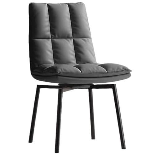 ZTGL Esszimmerstühle, 180° Drehstuhl, Ergonomisch Polsterstuhl, Metallbeine, Moderne Küchenstühle mit Rückenlehne, Stühle Esszimmer, für Esszimmer, Wohnzimmer, Arbeitszimmer Dark Grey,1Pcs von ZTGL