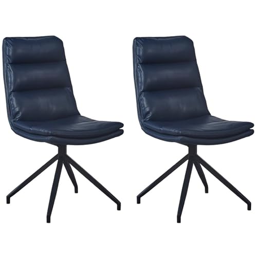 ZTGL Esszimmerstühle Drehbar, 180° Drehstuhl, Ergonomisch Küchenstuhl aus Metallbeine, PU-Kunstleder Drehstuhl Polsterstuhl mit Rückenlehne, für Esstisch, Schminktisch, Wohnzimmer Blue, 2Pcs ZTGL Esszimmerstühle Drehbar, 180° Drehstuhl, Ergonomisch Küchenstuhl aus Metallbeine, PU-Kunstleder Drehstuhl Polsterstuhl mit Rückenlehne, für Esstisch, Schminktisch, Wohnzimmer Blue, 2Pcs von ZTGL