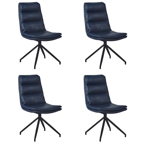 ZTGL Esszimmerstühle Drehbar, 180° Drehstuhl, Ergonomisch Küchenstuhl aus Metallbeine, PU-Kunstleder Drehstuhl Polsterstuhl mit Rückenlehne, für Esstisch, Schminktisch, Wohnzimmer Blue, 4Pcs ZTGL Esszimmerstühle Drehbar, 180° Drehstuhl, Ergonomisch Küchenstuhl aus Metallbeine, PU-Kunstleder Drehstuhl Polsterstuhl mit Rückenlehne, für Esstisch, Schminktisch, Wohnzimmer Blue, 4Pcs von ZTGL