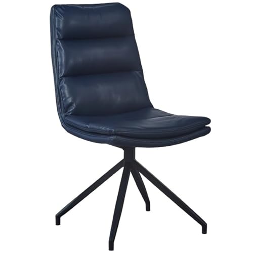 ZTGL Esszimmerstühle Drehbar, 180° Drehstuhl, Ergonomisch Küchenstuhl aus Metallbeine, PU-Kunstleder Drehstuhl Polsterstuhl mit Rückenlehne, für Esstisch, Schminktisch, Wohnzimmer Blue,1Pcs von ZTGL