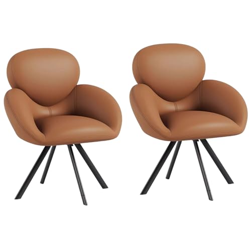 ZTGL Esszimmerstühle Drehbar, Küchenstühle Polsterstuhl Wohnzimmerstühle mit Rückenlehne, Moderner Essstuhl, Gepolsterte Büro Stuhl, für Küche/Wohnzimmer/Schlafzimmer, Metallbeine Caramel, 2Pcs ZTGL Esszimmerstühle Drehbar, Küchenstühle Polsterstuhl Wohnzimmerstühle mit Rückenlehne, Moderner Essstuhl, Gepolsterte Büro Stuhl, für Küche/Wohnzimmer/Schlafzimmer, Metallbeine Caramel, 2Pcs von ZTGL
