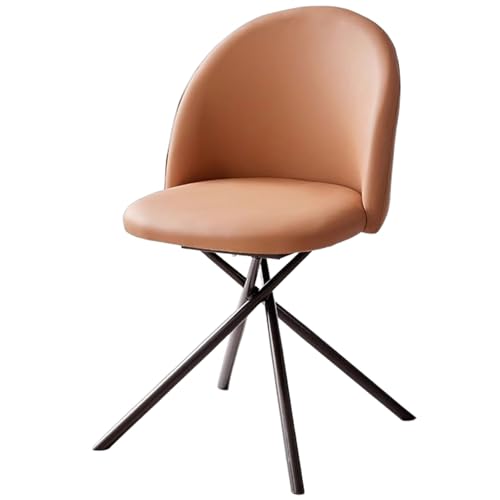 ZTGL Esszimmerstühle Drehbar 360°, Komfortabler Küchenstuhl mit Gepolstertem Sitz, Ergonomisches, Moderner Essstuhl Polsterstuhl mit Rückenlehne, für Zuhause Büro Wohnzimmer Brown,1Pcs von ZTGL