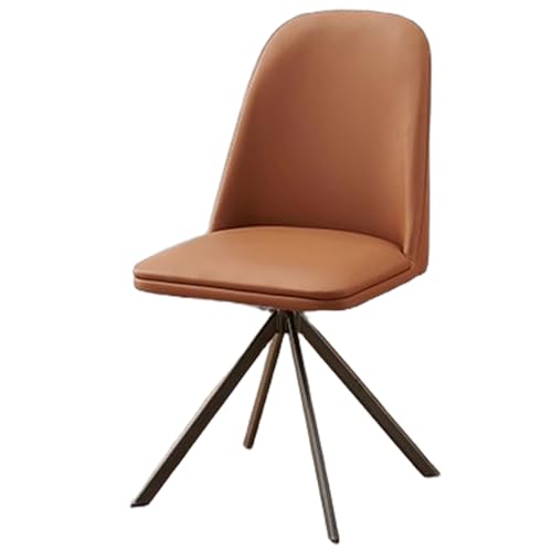 ZTGL Esszimmerstuhl Drehbar 1/2/4/6er Set, Stühle Esszimmer Ergonomisch, Küchenstühle, Moderner Polsterstuhl mit Rückenlehne, aus Massivholz Kunstleder, für Wohnzimmer Esszimmer Brown,1Pcs von ZTGL