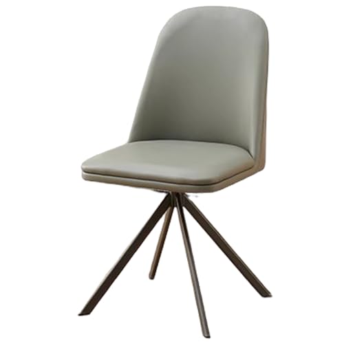 ZTGL Esszimmerstuhl Drehbar 1/2/4/6er Set, Stühle Esszimmer Ergonomisch, Küchenstühle, Moderner Polsterstuhl mit Rückenlehne, aus Massivholz Kunstleder, für Wohnzimmer Esszimmer Gray,1Pcs von ZTGL