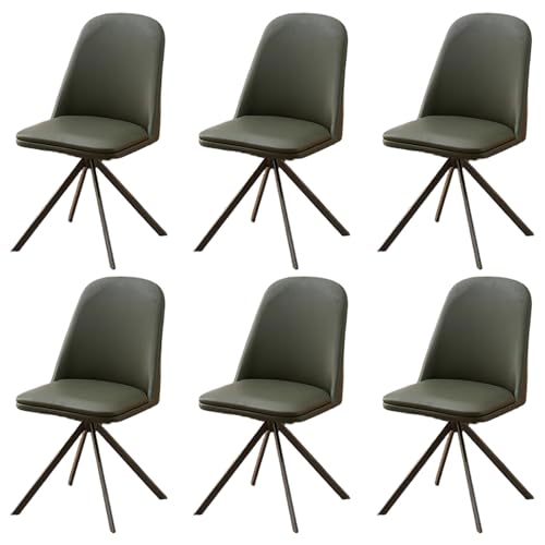 ZTGL Esszimmerstuhl Drehbar 1/2/4/6er Set, Stühle Esszimmer Ergonomisch, Küchenstühle, Moderner Polsterstuhl mit Rückenlehne, aus Massivholz Kunstleder, für Wohnzimmer Esszimmer Green, 6Pcs ZTGL Esszimmerstuhl Drehbar 1/2/4/6er Set, Stühle Esszimmer Ergonomisch, Küchenstühle, Moderner Polsterstuhl mit Rückenlehne, aus Massivholz Kunstleder, für Wohnzimmer Esszimmer Green, 6Pcs von ZTGL