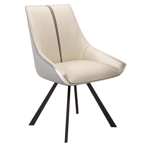 ZTGL Esszimmerstuhl Drehbar Moderner 1/2/4/6 Stück Set, Bequemer Stuhl mit Armlehnen Rückenlehne, Moderner Essstuhl, Polsterstuhl Küchenstuhl Sessel für Esszimmer Wohnzimmer Beige B, 2Pcs von ZTGL