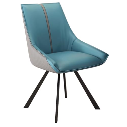 ZTGL Esszimmerstuhl Drehbar Moderner 1/2/4/6 Stück Set, Bequemer Stuhl mit Armlehnen Rückenlehne, Moderner Essstuhl, Polsterstuhl Küchenstuhl Sessel für Esszimmer Wohnzimmer Blue, 6Pcs von ZTGL