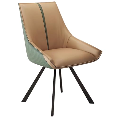 ZTGL Esszimmerstuhl Drehbar Moderner 1/2/4/6 Stück Set, Bequemer Stuhl mit Armlehnen Rückenlehne, Moderner Essstuhl, Polsterstuhl Küchenstuhl Sessel für Esszimmer Wohnzimmer Brown, 6Pcs von ZTGL