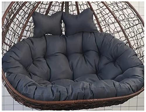 ZTGL Hängesessel Kissen für 2 Personen, Polster, Auflage für Polyrattan/Rattan Hängeschaukel, Hängekorb, Schaukel Korb, Rückenkissen Ersatzkissen Wasserdicht Outdoor,Dark Gray von ZTGL