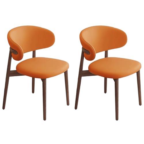 ZTGL Moderne Esszimmerstühle Set mit Holzbeinen, Polsterstuhl Küchenstuhl Kunstleder, Esszimmer Stühle mit Gepolsterter Rückenlehne, für Wohnzimmer, Schlafzimmer und Esszimmer Orange C, 2Pcs ZTGL Moderne Esszimmerstühle Set mit Holzbeinen, Polsterstuhl Küchenstuhl Kunstleder, Esszimmer Stühle mit Gepolsterter Rückenlehne, für Wohnzimmer, Schlafzimmer und Esszimmer Orange C, 2Pcs von ZTGL