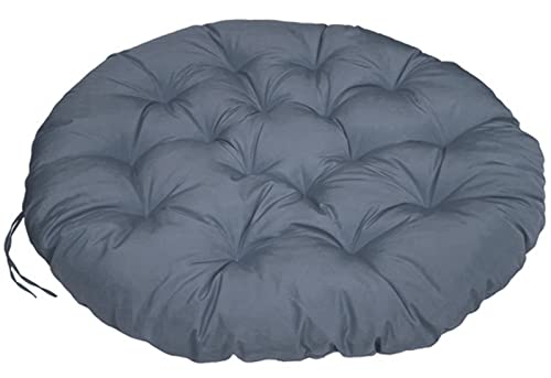 ZTGL Papasansessel Kissen Wasserdicht, Polster Bodenkissen für Schwenksessel, Rund Papasan Sessel 40-180cm, Indoor & Outdoor Polyrattan Sessel Kissen,Grau,170x120cm von ZTGL