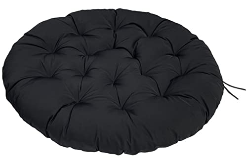 ZTGL Papasansessel Kissen Wasserdicht, Polster Bodenkissen für Schwenksessel, Rund Papasan Sessel 40-180cm, Indoor & Outdoor Polyrattan Sessel Kissen,Grau,170x120cm von ZTGL