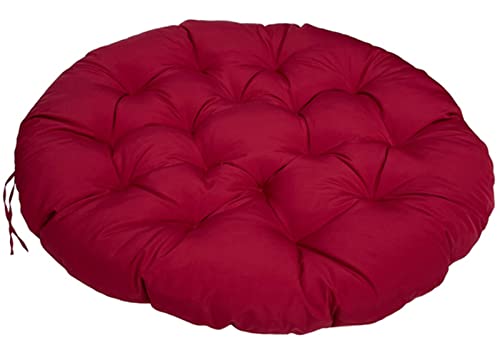 ZTGL Papasansessel Kissen Wasserdicht, Polster Bodenkissen für Schwenksessel, Rund Papasan Sessel 40-180cm, Indoor & Outdoor Polyrattan Sessel Kissen,Grau,170x120cm von ZTGL