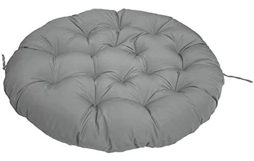 ZTGL Papasansessel Kissen Wasserdicht, Polster Bodenkissen für Schwenksessel, Rund Papasan Sessel 40-180cm, Indoor & Outdoor Polyrattan Sessel Kissen,Grau,170x120cm von ZTGL