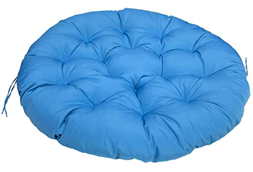 ZTGL Papasansessel Kissen Wasserdicht, Polster Bodenkissen für Schwenksessel, Rund Papasan Sessel 40-180cm, Indoor & Outdoor Polyrattan Sessel Kissen,Grau,170x120cm von ZTGL