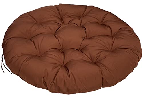 ZTGL Papasansessel Kissen Wasserdicht, Polster Bodenkissen für Schwenksessel, Rund Papasan Sessel 40-180cm, Indoor & Outdoor Polyrattan Sessel Kissen,Grau,170x120cm von ZTGL