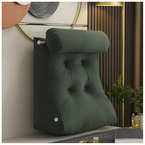 ZTGL Rückenkissen mit Nackenrolle Dreieck, Ergonomisch Geformtes Keilkissen, Bequemes Lesekissen für Bett, Perfekt für Rückenunterstützung beim Entspannen, Spielen, oder Fernsehen H, 55 * 60 * 26cm von ZTGL