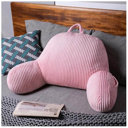ZTGL Rückenkissen zum Sitzen für Bett und Sofa, Erwachsenen Lesekissen mit Armlehnen, Rückenstütze Bettruhe Kissen mit Tragegriff, Lesesitzkissen zum Lesen, Fernsehen, Faulenzen Pink, 80×50cm ZTGL Rückenkissen zum Sitzen für Bett und Sofa, Erwachsenen Lesekissen mit Armlehnen, Rückenstütze Bettruhe Kissen mit Tragegriff, Lesesitzkissen zum Lesen, Fernsehen, Faulenzen Pink, 80×50cm von ZTGL