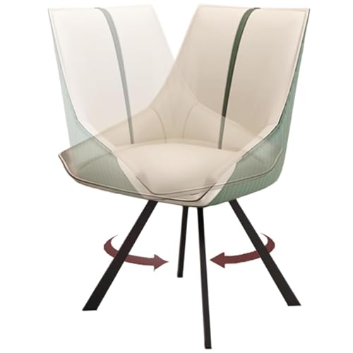 ZTGL Sedie da Pranzo Girevole a 360°, Set di 1/2/4/6 Sedia Ufficio Ergonomica Con Gambe in Metallo e Schienale, Poltrona da Toelette Imbottita Poltroncine per Soggiorno, Cucina Beige B,1Pcs ZTGL Sedie da Pranzo Girevole a 360°, Set di 1/2/4/6 Sedia Ufficio Ergonomica Con Gambe in Metallo e Schienale, Poltrona da Toelette Imbottita Poltroncine per Soggiorno, Cucina Beige B,1Pcs von ZTGL