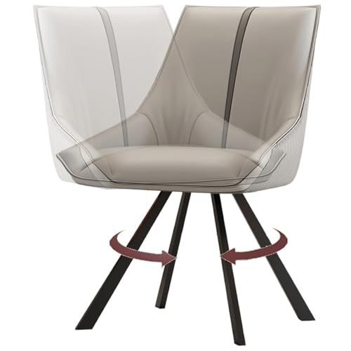 ZTGL Sedie da Pranzo Girevole a 360°, Set di 1/2/4/6 Sedia Ufficio Ergonomica Con Gambe in Metallo e Schienale, Poltrona da Toelette Imbottita Poltroncine per Soggiorno, Cucina Gray A, 6Pcs ZTGL Sedie da Pranzo Girevole a 360°, Set di 1/2/4/6 Sedia Ufficio Ergonomica Con Gambe in Metallo e Schienale, Poltrona da Toelette Imbottita Poltroncine per Soggiorno, Cucina Gray A, 6Pcs von ZTGL